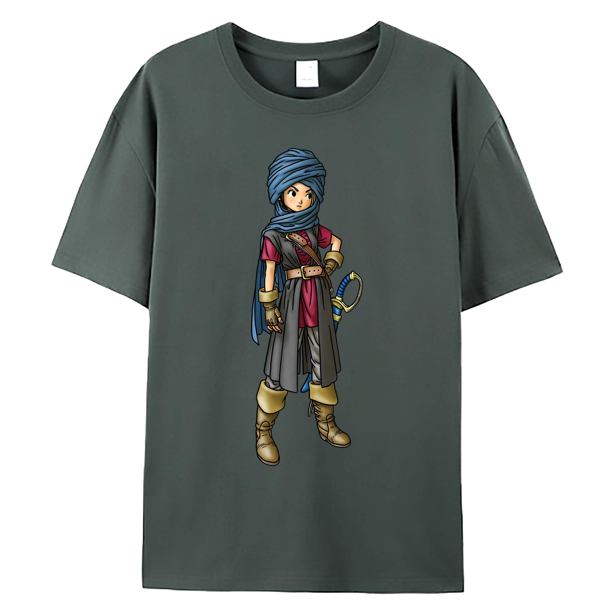 （画像用） ドラゴンクエスト Doragon Kuesuto Dragon Quest 綿100％ メンズ半袖Tシャツ｜肌触りやわらか＆通気性